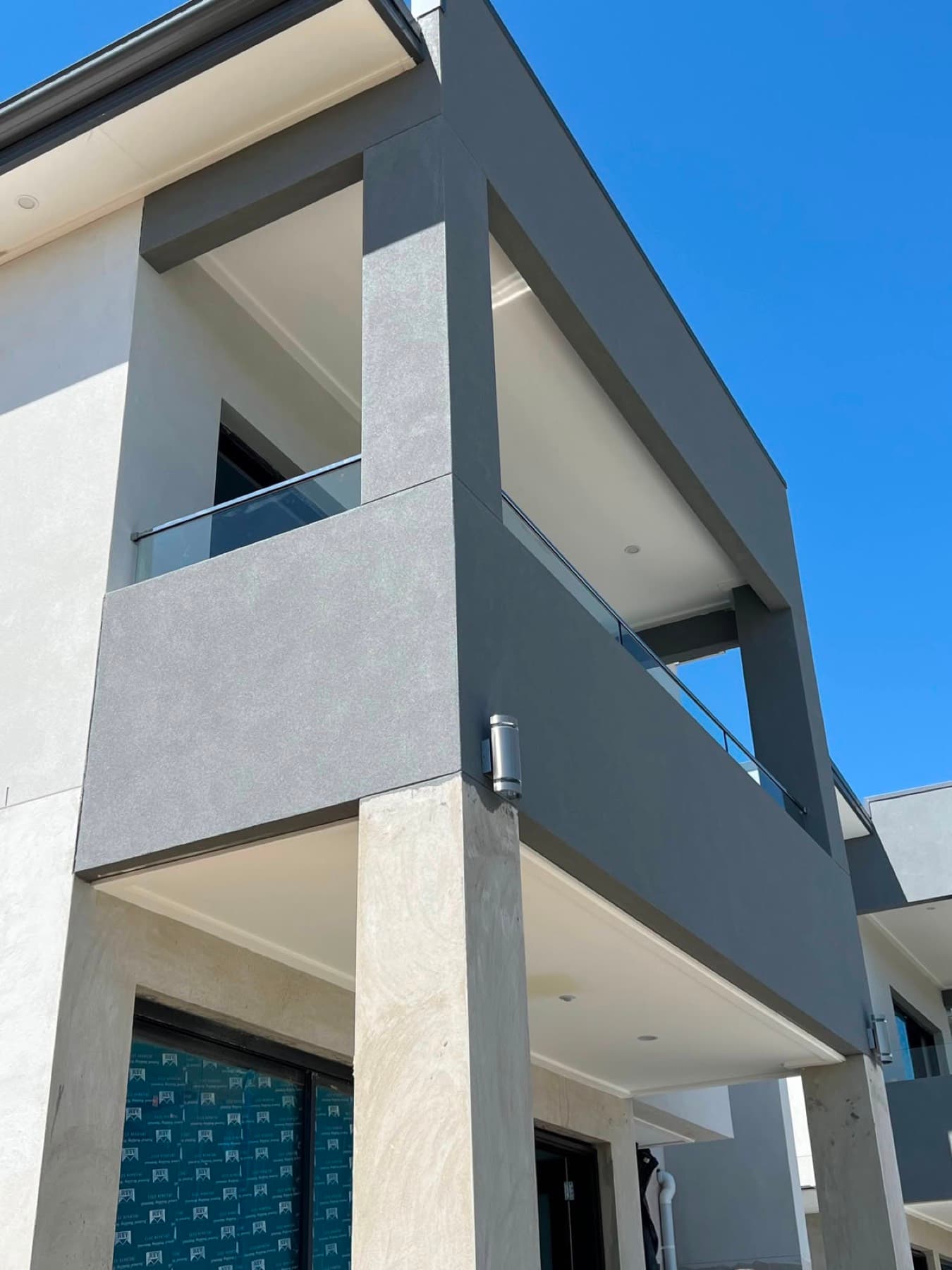 Glass balustrade detail, wide crop
