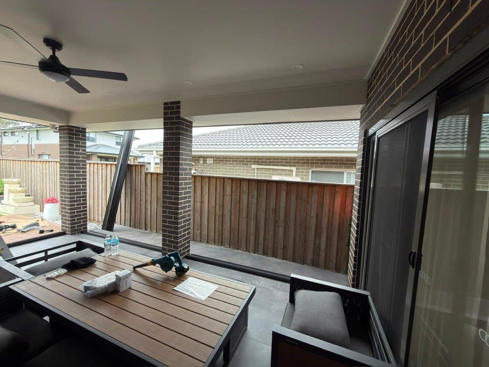 Completed aluminium door installation