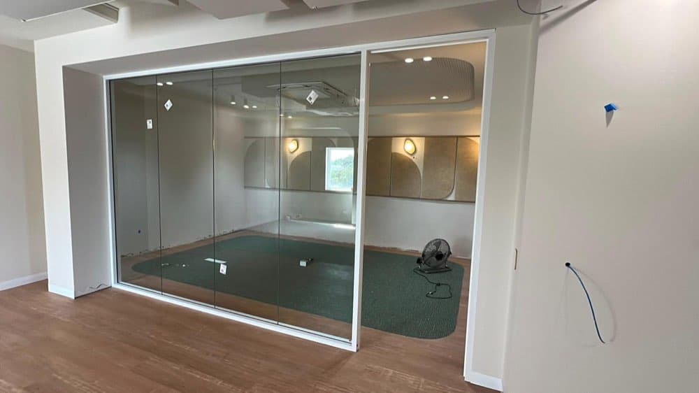 White Frame Glass Meeting Pods, Office Fitout
